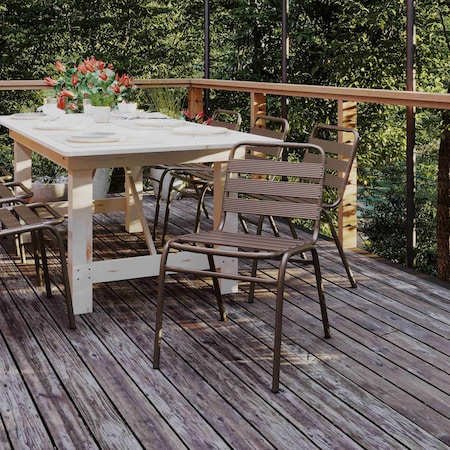 Flash Furniture Commercial Bronze Restaurant Stack Chair TLH-015C-BZ-GG